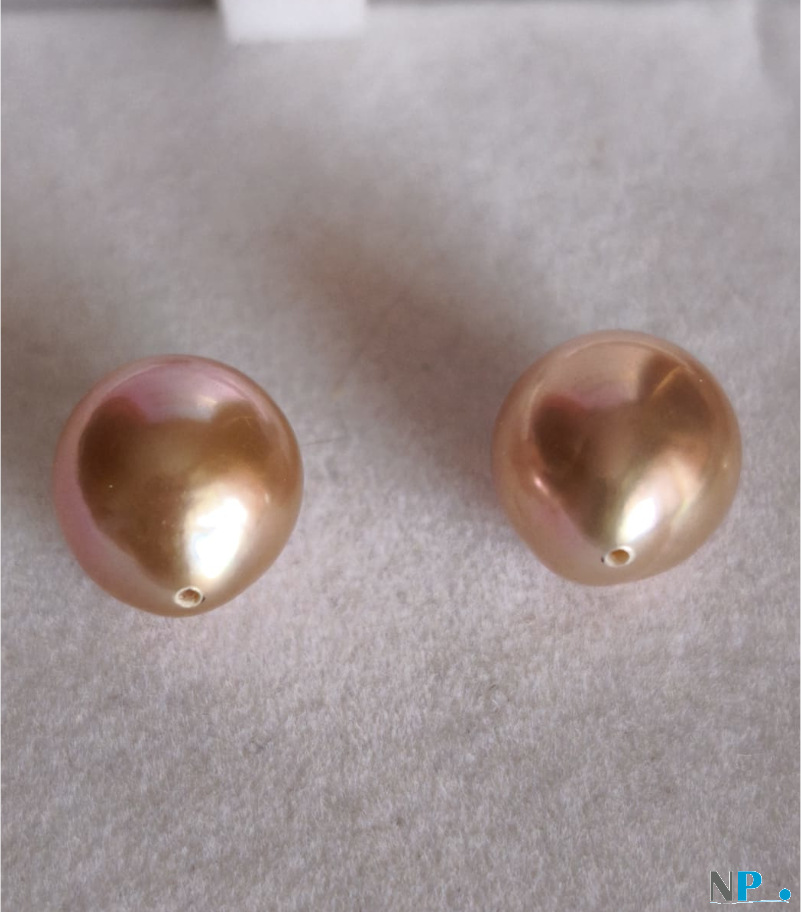 Paire de perles EDISON lavandes rosé Paire de perles EDISON lavandes rosé