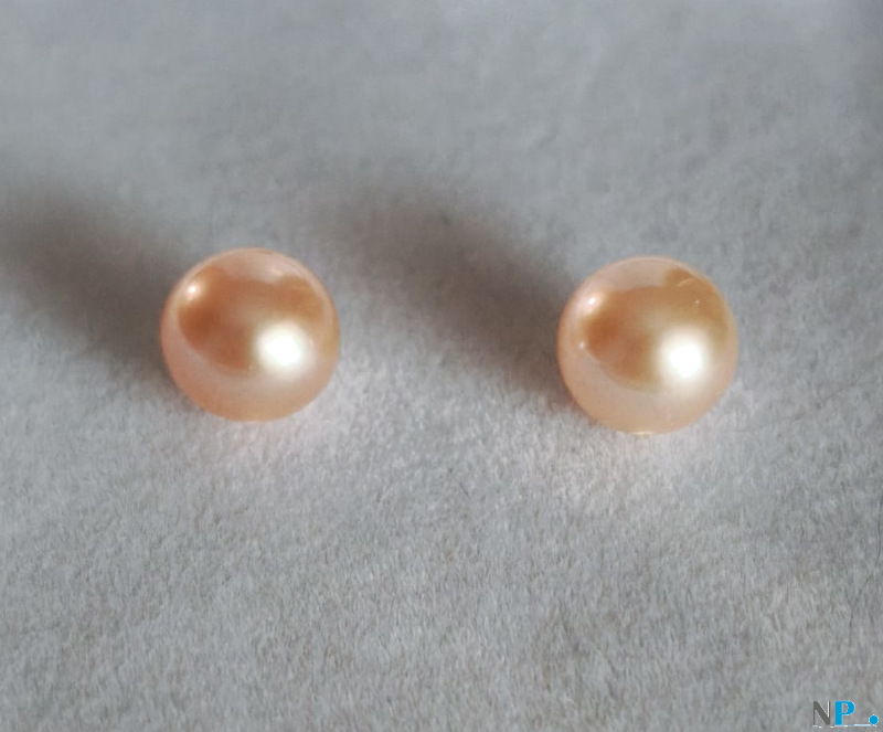 Perles EDISON couleur pêche doré Perles EDISON couleur pêche doré