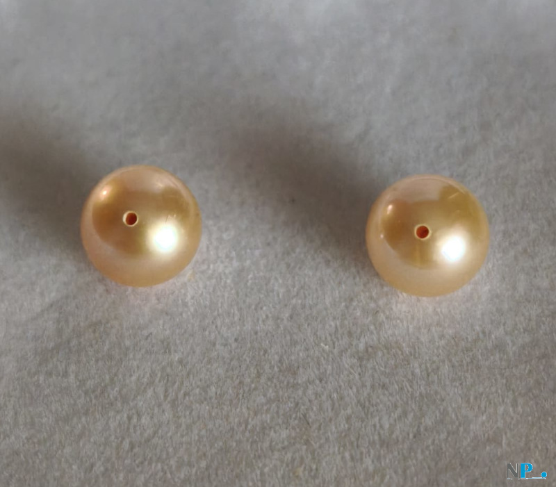 Perles EDISON couleur pêche doré Perles EDISON couleur pêche doré