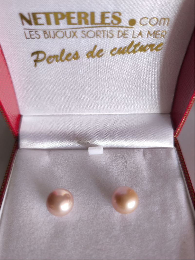 Perles EDISON couleur pêche doré Perles EDISON couleur pêche doré