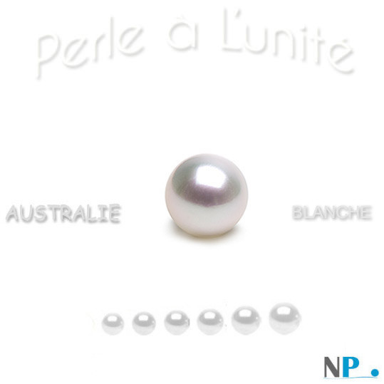 Perle de culture d'australie blanche argentee qualité AAA disponible de plusieurs diamètres