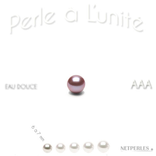 Perle de culture d'Eau Douce lavande qualité AAA