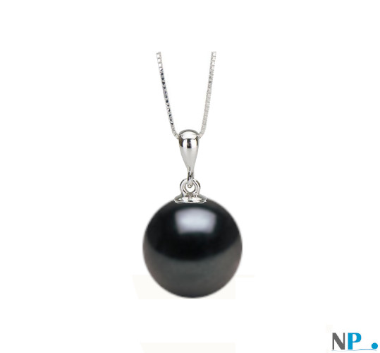 Pendentif Swing présenté avec une perle noire