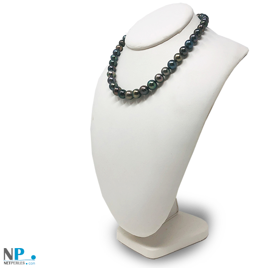 Collier de perles de tahiti de 8 à 11 mm longueur 43 à 44 cm