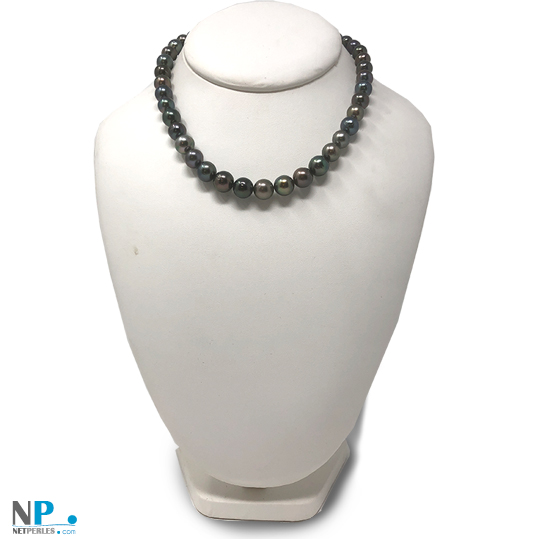 Collier de perles de tahiti de 8 à 11 mm longueur 43 à 44 cm