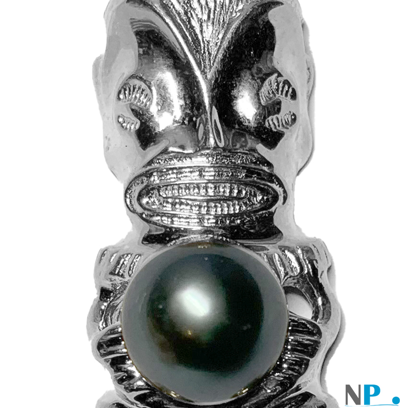 Pendentif Argent & Perle De Tahiti - Grand Modèle Coquillage, Occasion