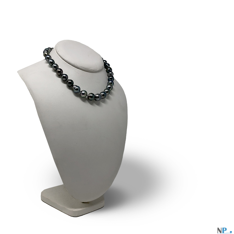Collier Ras De Cou Perle Noire De Tahiti Baroque Avec Spinelle - Plaqué Or, Marque ROSEMIMOSA, Neuf