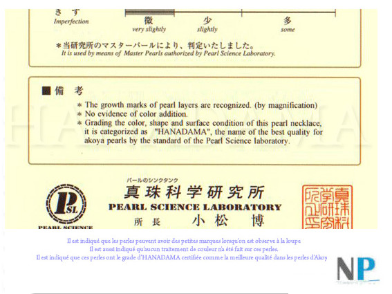 certificat HANADAMA