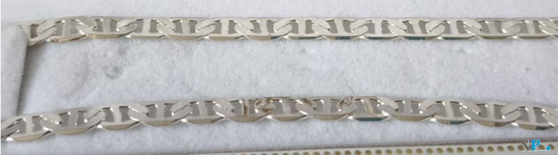 Chaine 45 cm en argent 925 rhodié 14,4 grammes