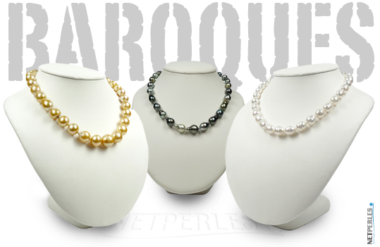 Colliers de perles de culture de forme 