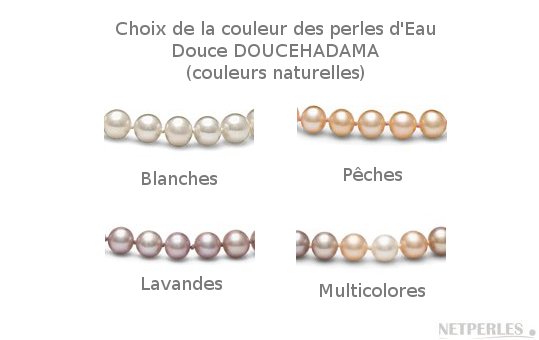 Couleur de rangs de perles d'eau douce DOUCEHADAMA