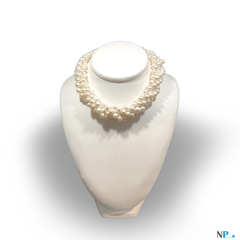 Clou de champignon perle deau douce naturelle baroque blanc 10-12mm 