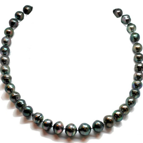 Bk020 de culture Strang Vraies Perles Bijoux Chaîne Collier 8-9 mm Baroque