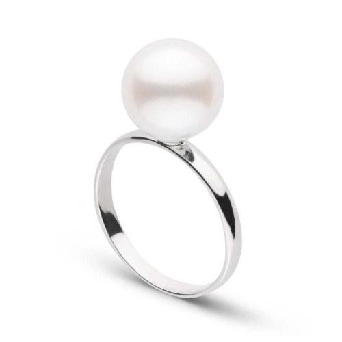 Bague Rosalie Argent 925 perle d'Australie blanche argentée à partir de 9-10 mm AAA