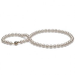 Collier 45 cm de perles de culture Akoya du Japon de 7,0 à 7,5 mm