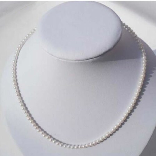 Collier 45 cm de petites perles de culture Akoya blanches 4,5-5 mm