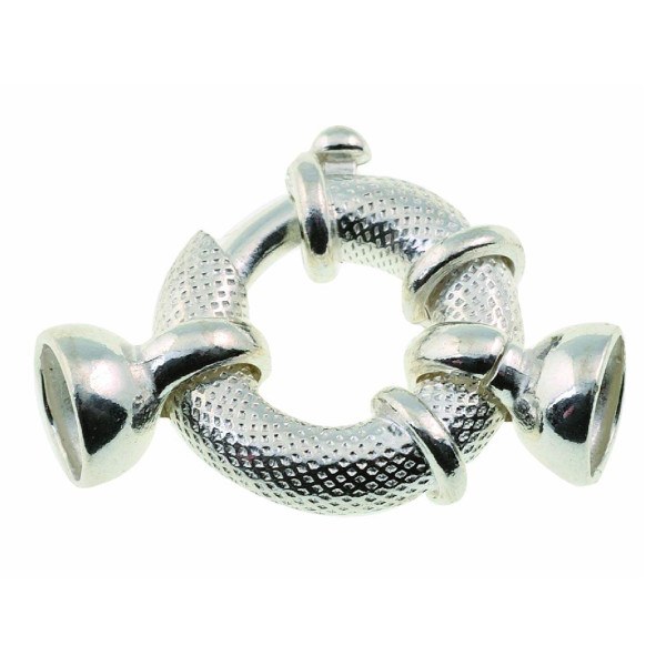 Fermoir Bouée Argent 925 Ø:13 mm pour collier ou bracelet de perles