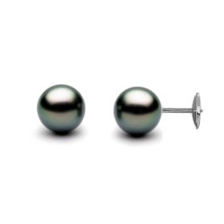 Boucles d'Oreilles perles de culture de Tahiti 12 à 13 mm AAA sur système Guardian Or 18k