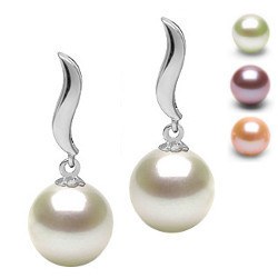 Boucles d'Oreilles Or 18k de Perles d' Eau Douce DOUCEHADAMA