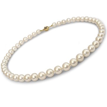 Collier 45 cm de perles Akoya 8,5 à 9 mm qualité AAA