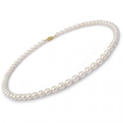Collier Perles d'Akoya 6,0 à 6,5 mm AA+ ou AAA, 40 cm
