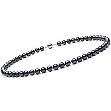 Collier de Perles Noires d'Akoya 7,0 à 7,5 mm AA+ de 45 cm 