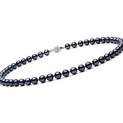 Collier de Perles Noires d'Akoya 40 cm 7,0 à 7,5 mm AAA