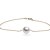 Bracelet cheville 24 cm Chaine forçat Or 14k Perle d'Eau Douce 8-9 mm DOUCEHADAMA