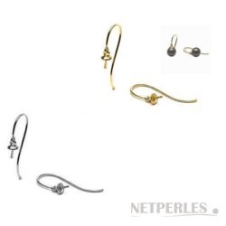 Paire de dormeuses ouvertes pour Boucles d'oreilles en Or 14k