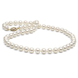 Collier de perles d'Eau Douce Blanches 5,5 à 6 mm AAA 40 cm 