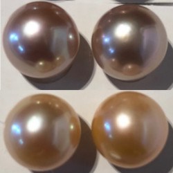 Paire de boucles d'Oreilles de perles exotiques EDISON 11 à 12 mm