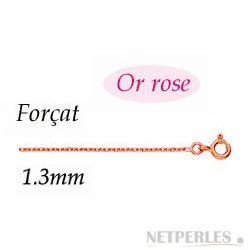 Chaine Or Rose 18 carats de 40 cm Ø:1,1 mm 2,1gr