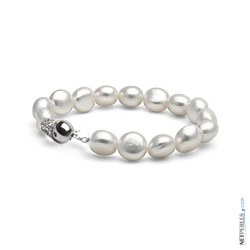 Bracelet de Perles Baroques d'Eau Douce de 10 à 11 mm