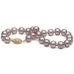 Bracelet de perles d'eau douce lavandes 6 à 7 mm