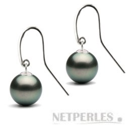 Boucles d'Oreilles de Perles de Tahiti en Argent 925