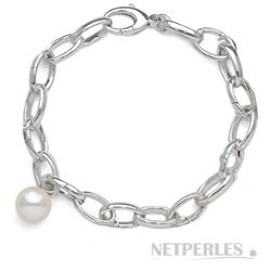 Bracelet de perles d'Eau Douce blanches DOUCEHADAMA sur Argent