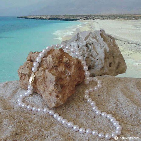 Collier de perles Akoya 6,5 à 7 mm, longueur 45 cm