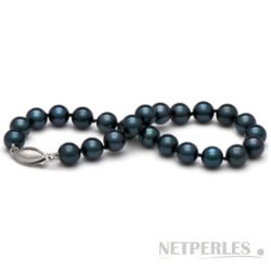 Bracelet de perles Akoya 6,5 à 7 mm noires, qualité AA+