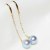 Boucles d'Oreilles Perles d'Akoya Bleues 8-8,5 mm AAA en Or 18k