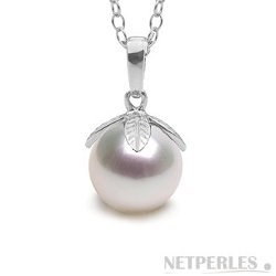 Pendentif Argent 925 Perle d'Eau Douce de 9 à 10 mm AAA