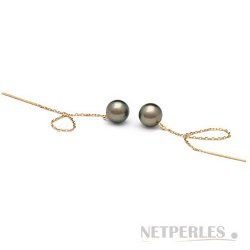Boucles d'Oreilles en Or 18 carats avec Perles de Tahiti AAA