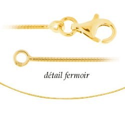 Cable 45 cm Or jaune 18 carats Ø : 1 mm Or Jaune
