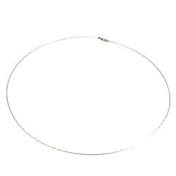 Cable en argent 925 rhodié 42 cm Ø: 0,75 mm, 2 grammes