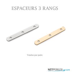 Espaceurs 3 rangs en Or pour collier ou bracelets