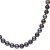 Collier 45 cm de perles de culture d'eau douce noires 8,5 à 9,5 mm AAA multireflets