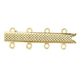 Fermoir spécial pour 4 rangs de perles Or Jaune 18k