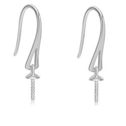 Paire de montures pour Boucles d'oreilles en Argent 925