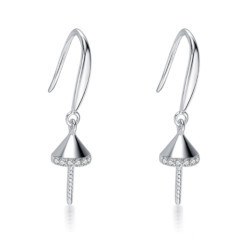 Paire de dormeuses ouvertes pour Boucles d'oreilles en Argent 925