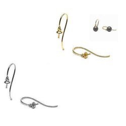 Paire de dormeuses ouvertes pour Boucles d'oreilles en Or 18k