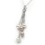 Pendentif Argent 925 et 5 perles d'eau douce DOUCEHADAMA et Diamants